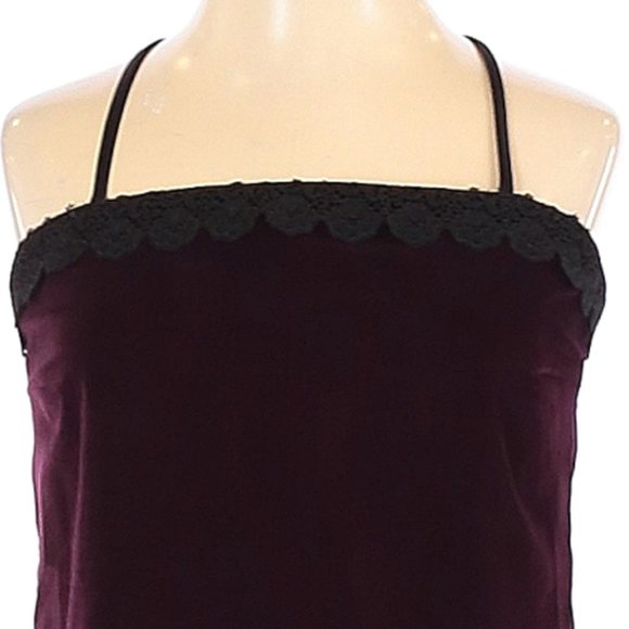 NWT RACIL Burgundy Velvet w/Black Lace Slip Top Size 34 (US 4) - Picture 3 of 4